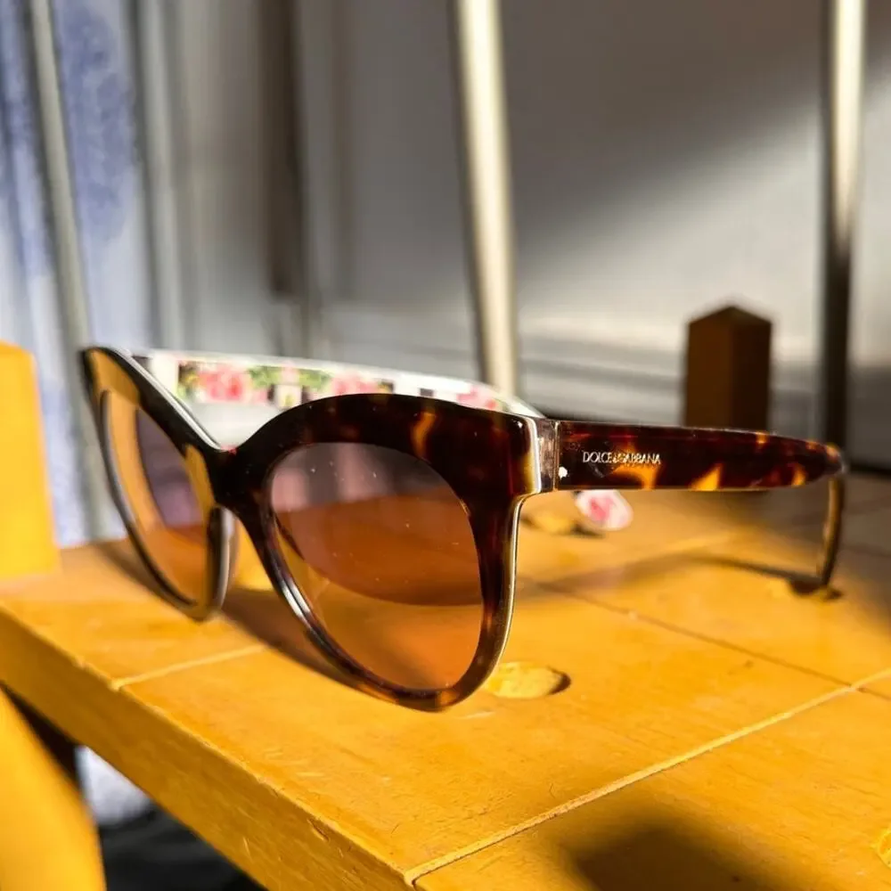 Dolce & Gabbana Sunglasses Women's Cat Eye DG4311 31667E Havana on Print Rose